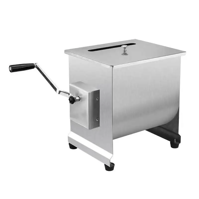 -ForWholesale Motorized Stainless Steel Rotatable Meat Mixer Machine for Commercial Catering Sausage Filling and Manual Mincer*
