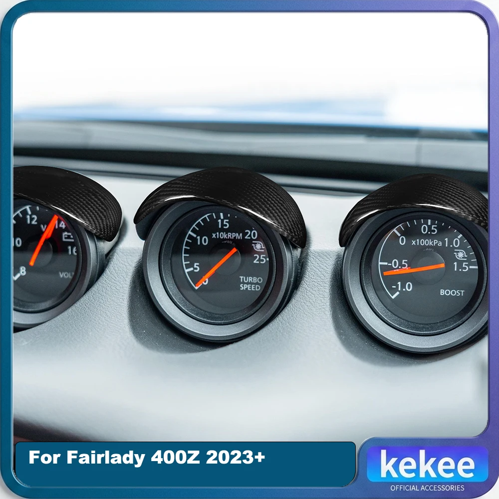For Nissan Fairlady 400Z 2023 2024 2025 2026 Rigid Carbon Fiber Gauge Needle Cover Trim 3-Piece Set