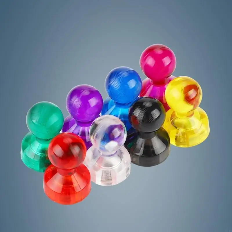 G8TA 10Pcs Small Magentic Push Pins Color-coded Fridge Map Magnets Blackboard Magnets