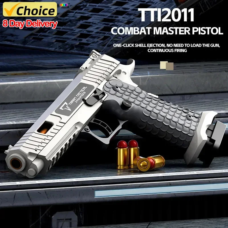 2024 Pistolet taktyczny Master Series Shell Pistolet zabawkowy Mechaniczne połączenie Soft Bullet Gun G17 Pistolet zabawkowy Prezent urodzinowy dla