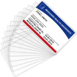 Medicare Card Holder Protector Sleeves ,PVC Water Resistant for New Medicare Card,Business Cards,Social Security Card Protector