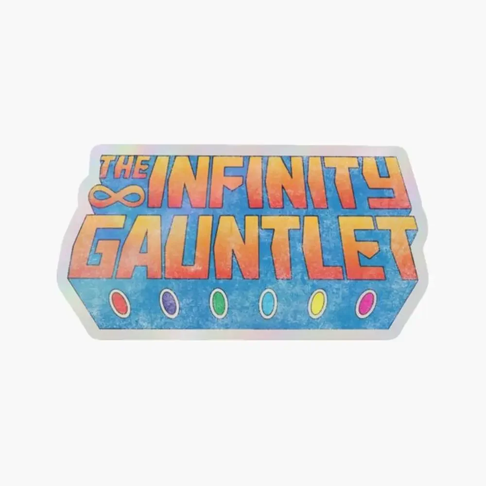 

Infinity Gauntlet - Classic Title - Dirty Holographic Sticker for Laptop Decor Bedroom Car Cute Cartoon Art Fashionable Public S