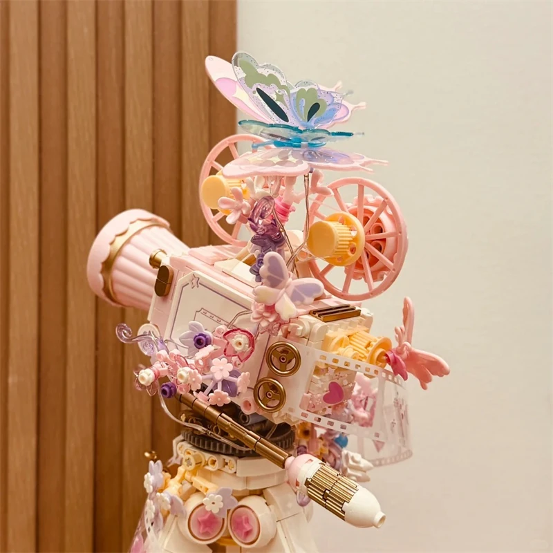 SEMBO Flower Camera Building Blocks Butterfly Assembly Model Ornaments Girls Kawaii regali di compleanno giocattoli educativi per bambini