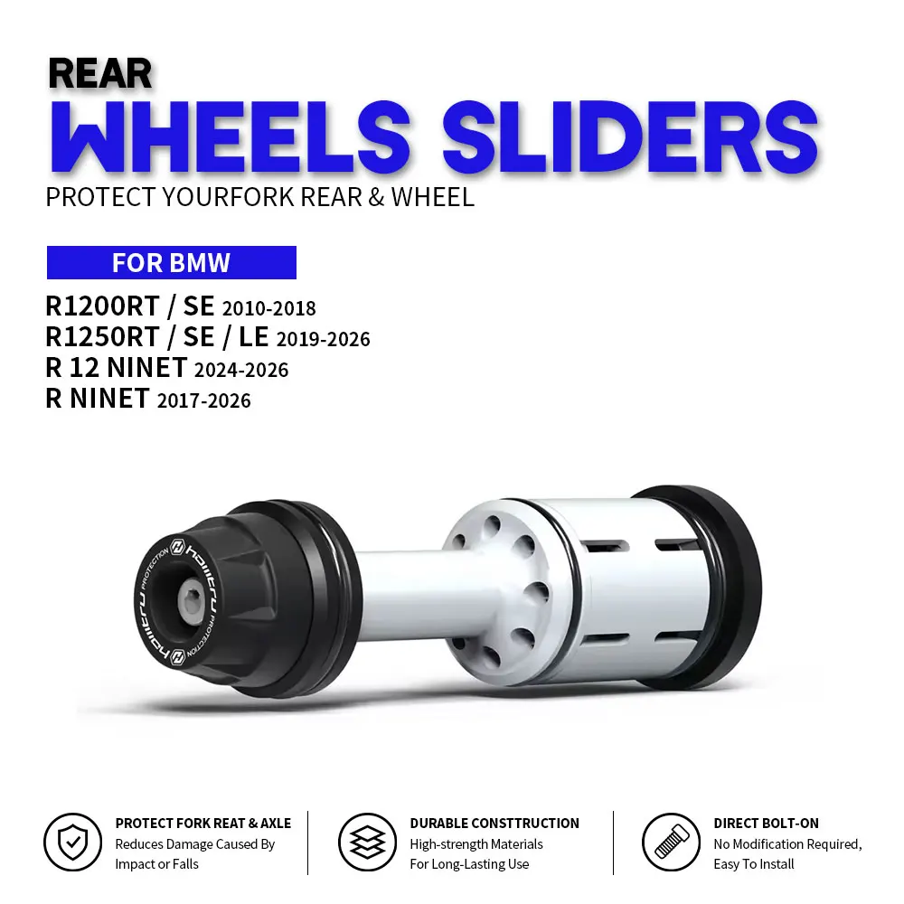 

Front Axle Protection Slider For BMW R1200RT R1250RT SE R NineT 2017 - 2026 Motorcycle Front Rear Wheels Fork Crash Slider