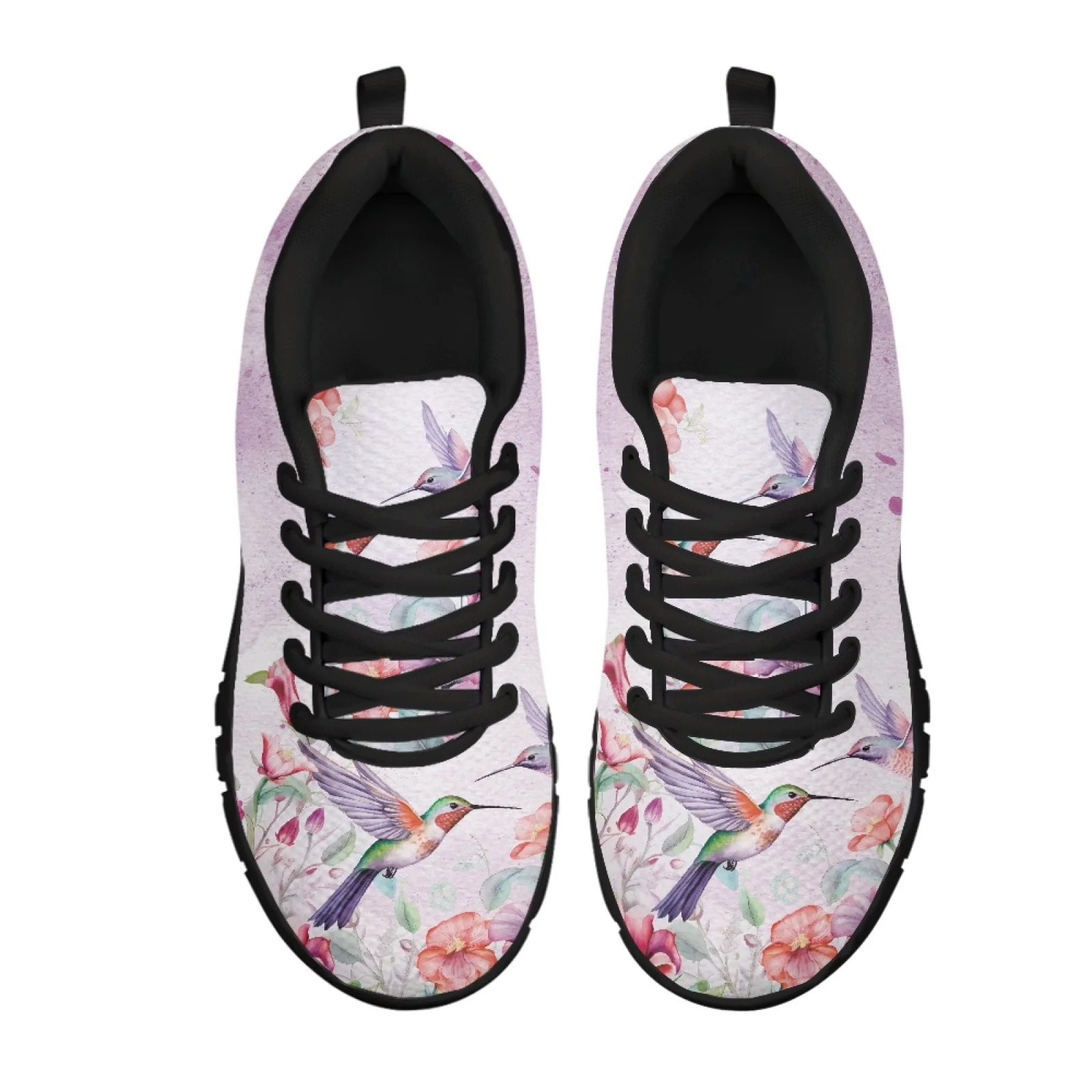 Coloranimal Hummingbird Women Soft Cushioned Athletic Shoes for Hospital Leisure Work Shoe for Travel