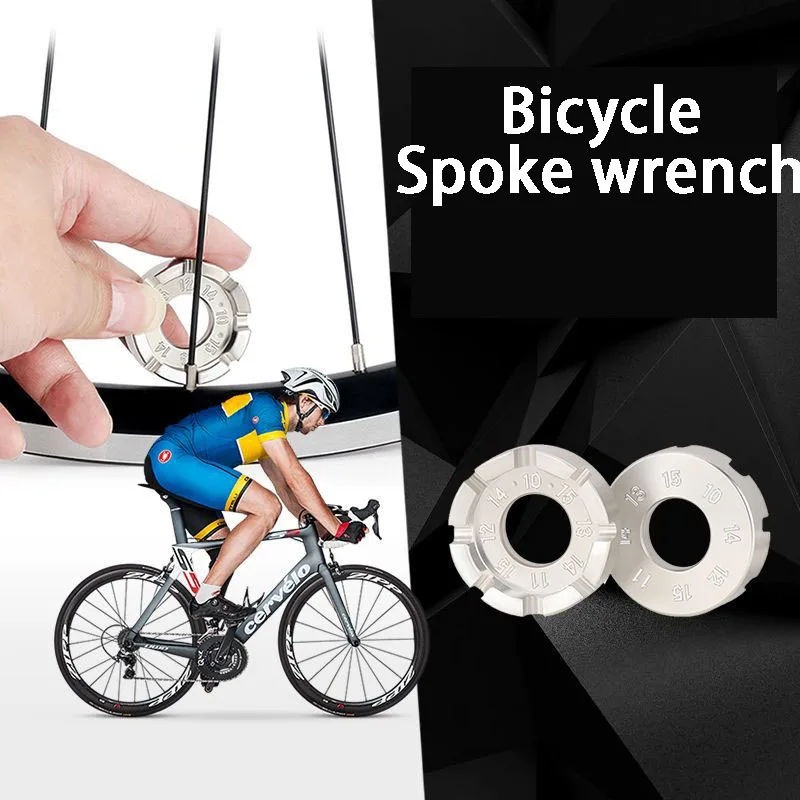 Bicycle Spoke Nipple Wrench 8 Way Groove Bike Wheel Rim Adjuster Spanner Multitool Repair Service Tool Key  Bike Tools Cycling