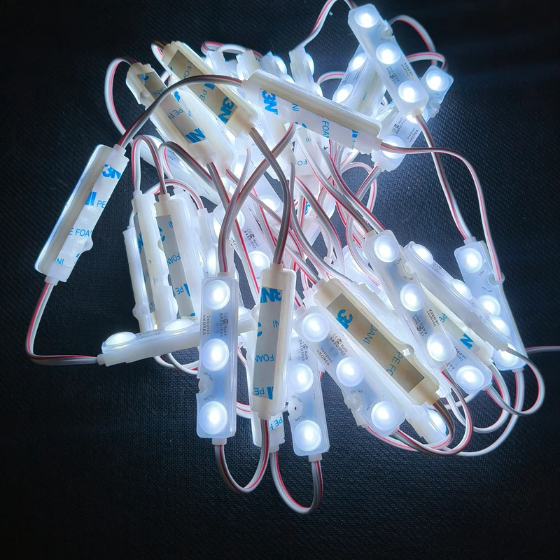 10/20 Buah DC 12V SMD 5730 Modul LED 3 Modul LED Injeksi LED 1.5W Lampu Modul LED Tahan Air IP68 Lampu Latar Tanda LED