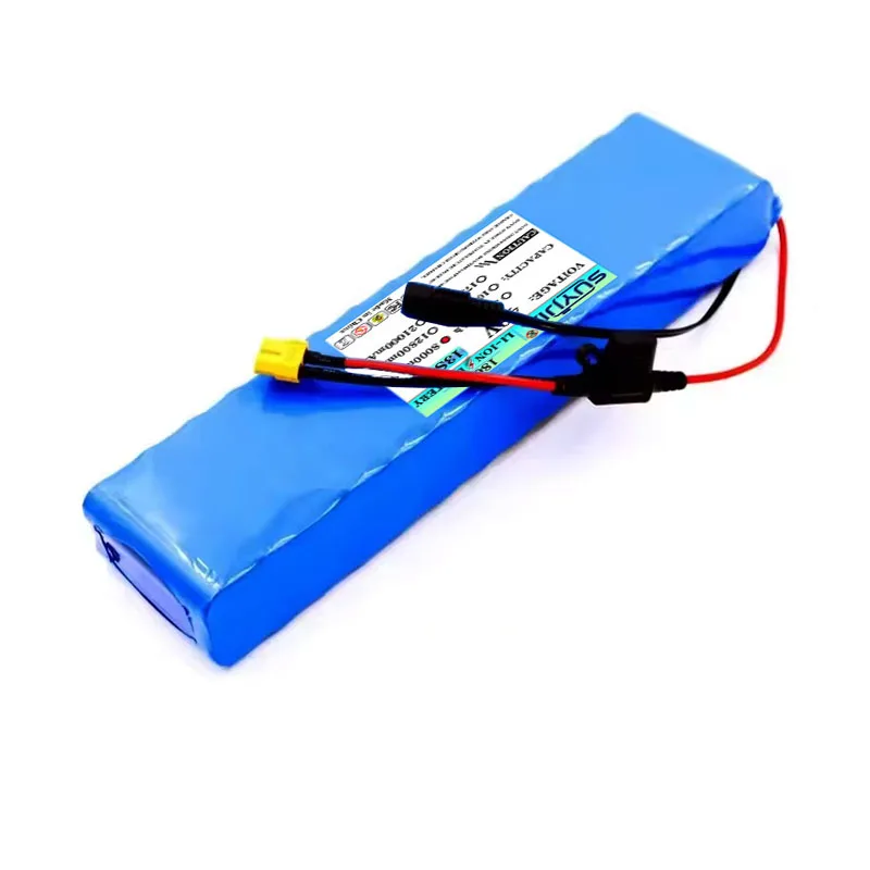 Large capacity 13S2P 18650 lithium-ion battery with 54.6V 8000mAh 48V charger with fuse