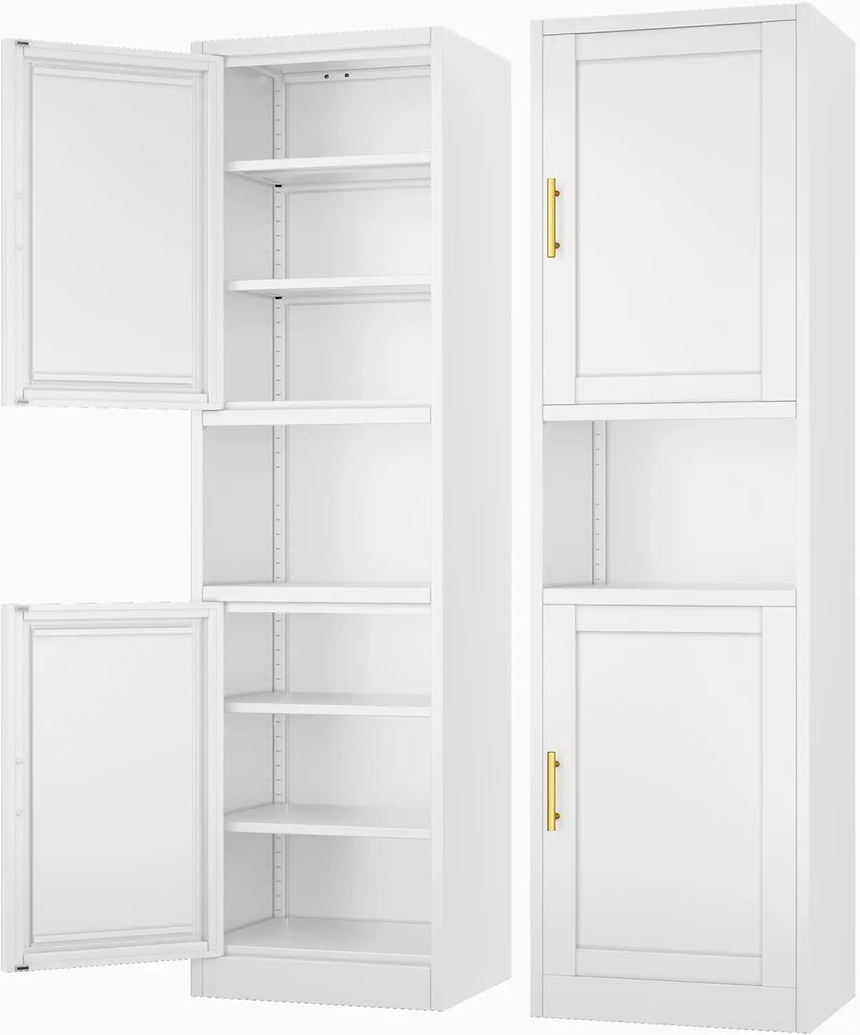 Tall Narrow Storage Cabinet Tall Bathroom Cabinets Metal Pantry Cabinet, Home Office, Living Room, Dinning Room, Customized