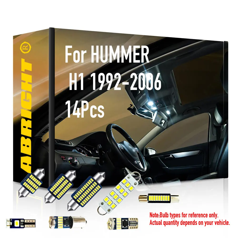 Car Interior Led Light Kit Canbus For HUMMER H1 1992-2006  14Pcs