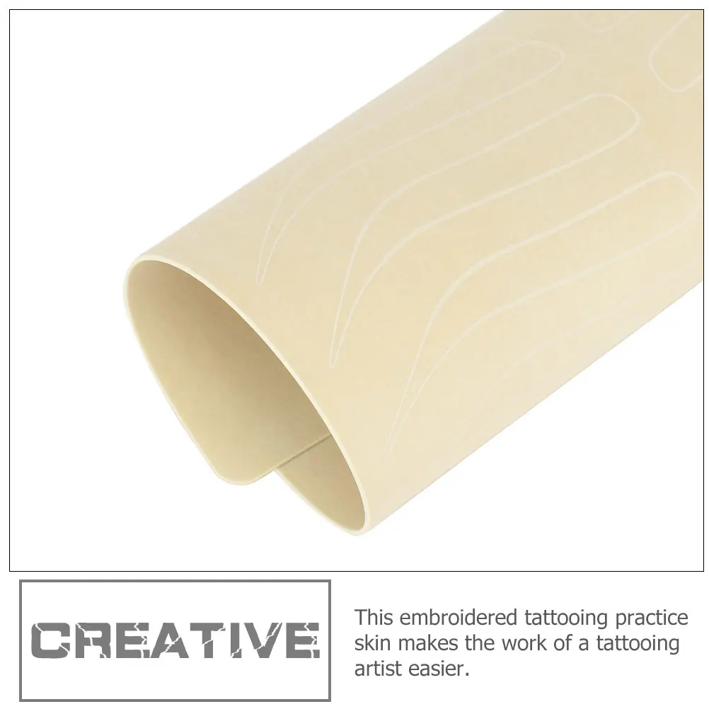 

5 Pcs Silicone Tattoo Practice Skin for Artists Realistic Touch Embroidered Eyebrow Training Tools Fake