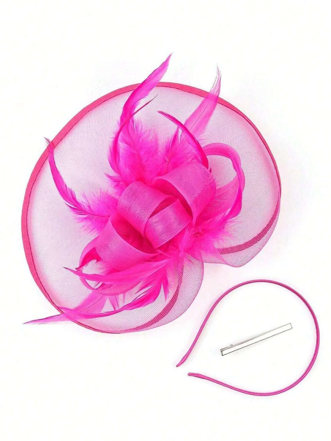 1Pc Fascinators Hats For Women Fancy Tea Party Hats 2024 Elegant 1950s Kentucky Derby Hats Hair Clip For Bride Wedding Party