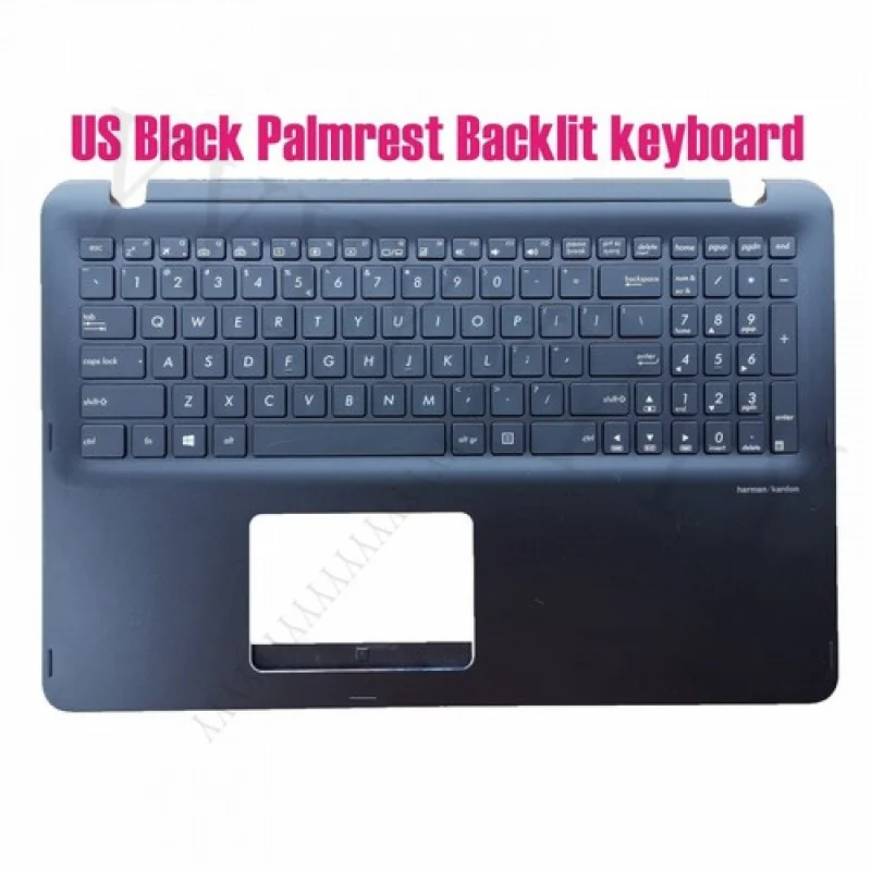 

QQ US Black Palmrest Backlit keyboard for Asus Q504U Q504UQ Q504UX