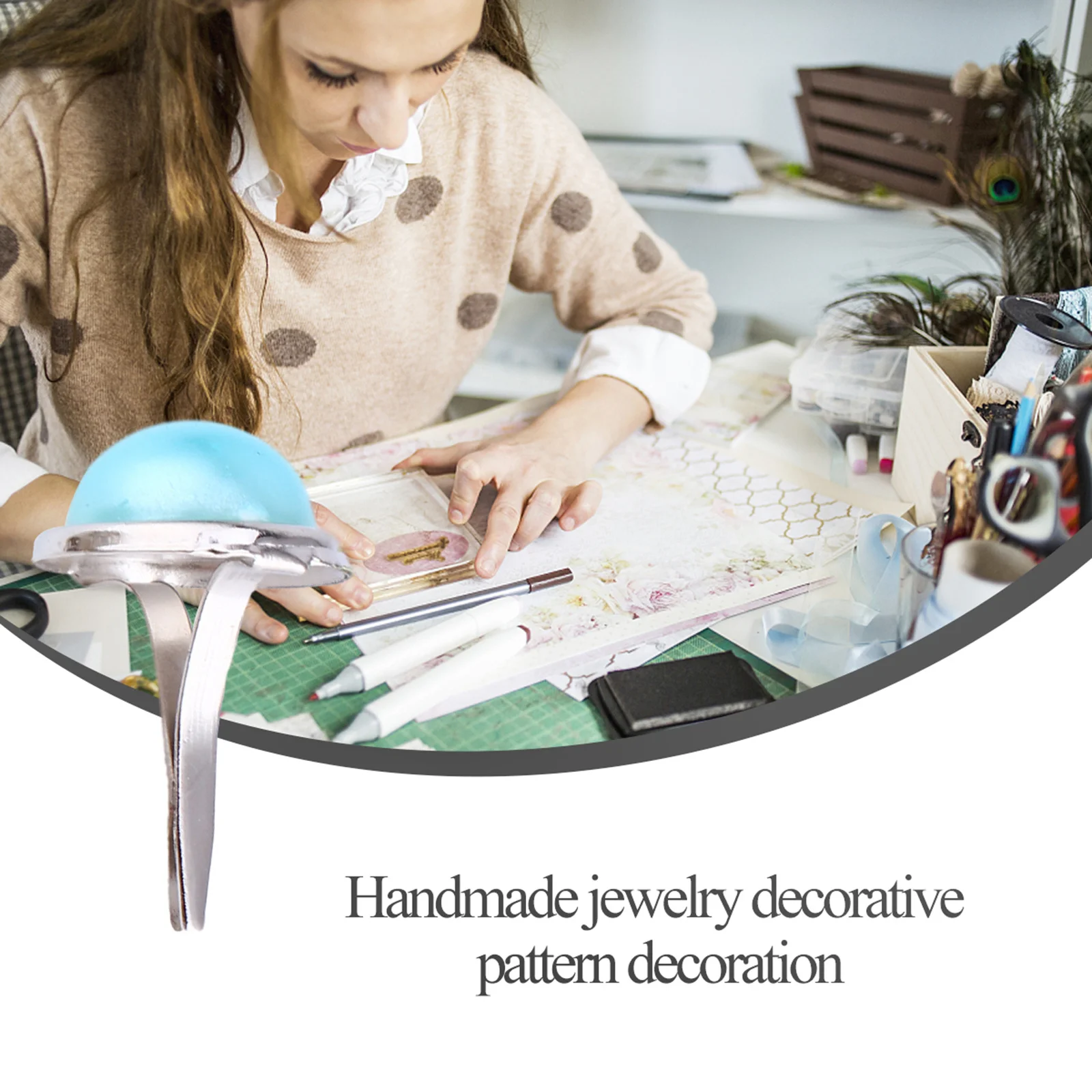 50 قطعة المشابك الزخرفية سبائك معدنية ورقة السحابات تصميم اللؤلؤ المستديرة لسكرابوكينغ Crafts بها بنفسك الحرف المشابك الصغيرة أدوات الحرف الورقية #5