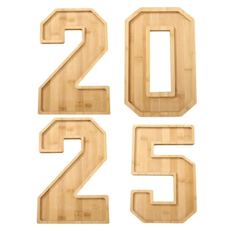 2025 Charcuterie Board Letter Trays Fillable For Food Wooden Number Charcuterie Board For Baby Birthday Congrat Graduation