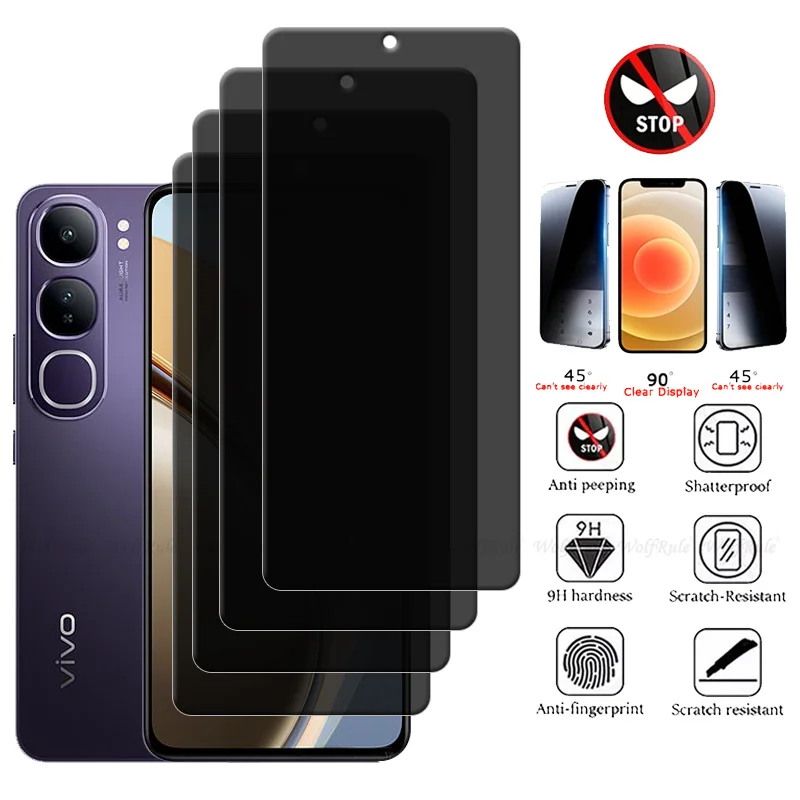 

1/2/3/4Pcs For Vivo V40 Lite 5G Glass Vivo V40 Lite 5G Tempered Glass HD 9H Privacy Anti-Spy Screen Protector Vivo V40 Lite 5G