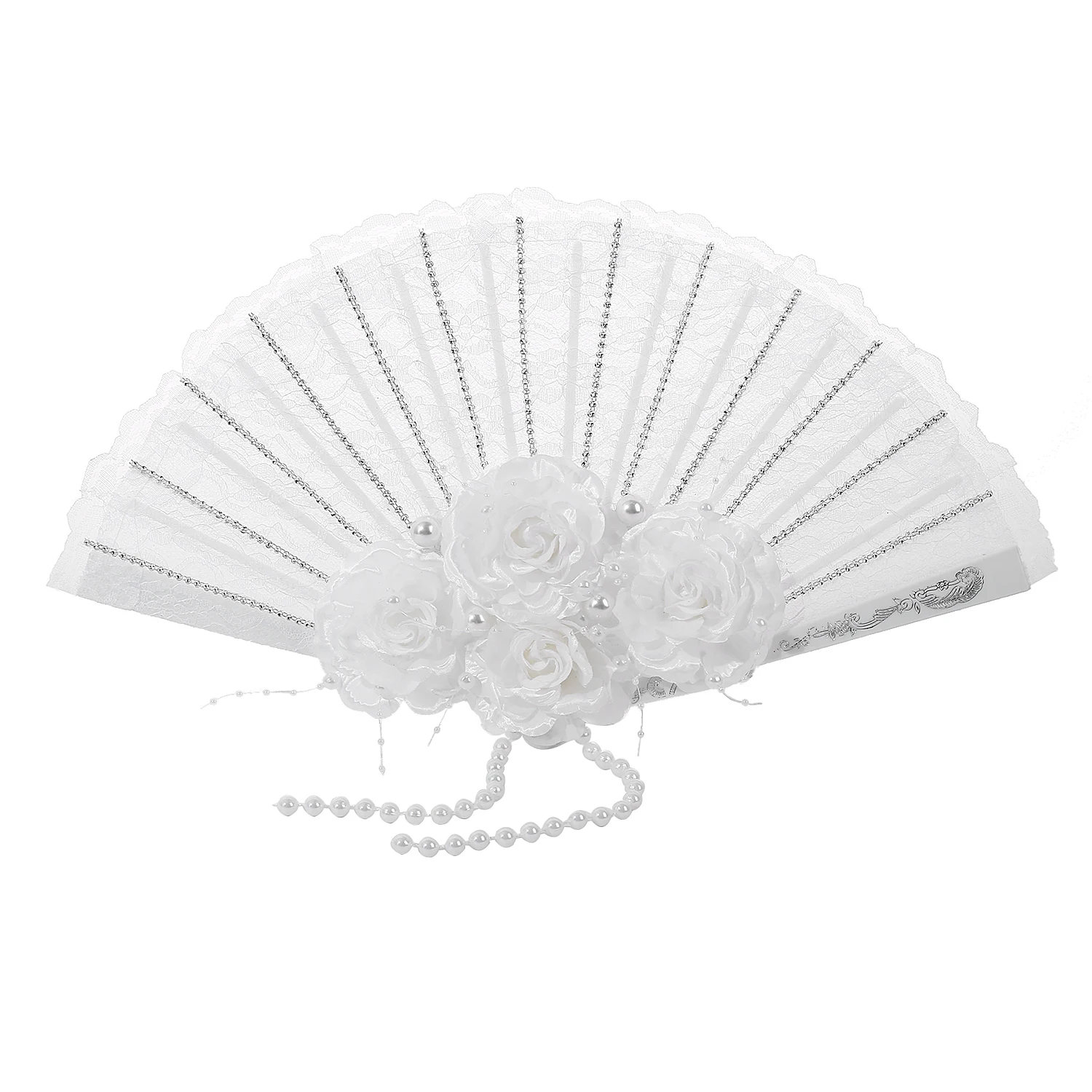 A Wedding Decoration Fan, Snow White Art Flower Decoration Wedding Supplies, Suitable for Bridal Engagement and Wedding Season,