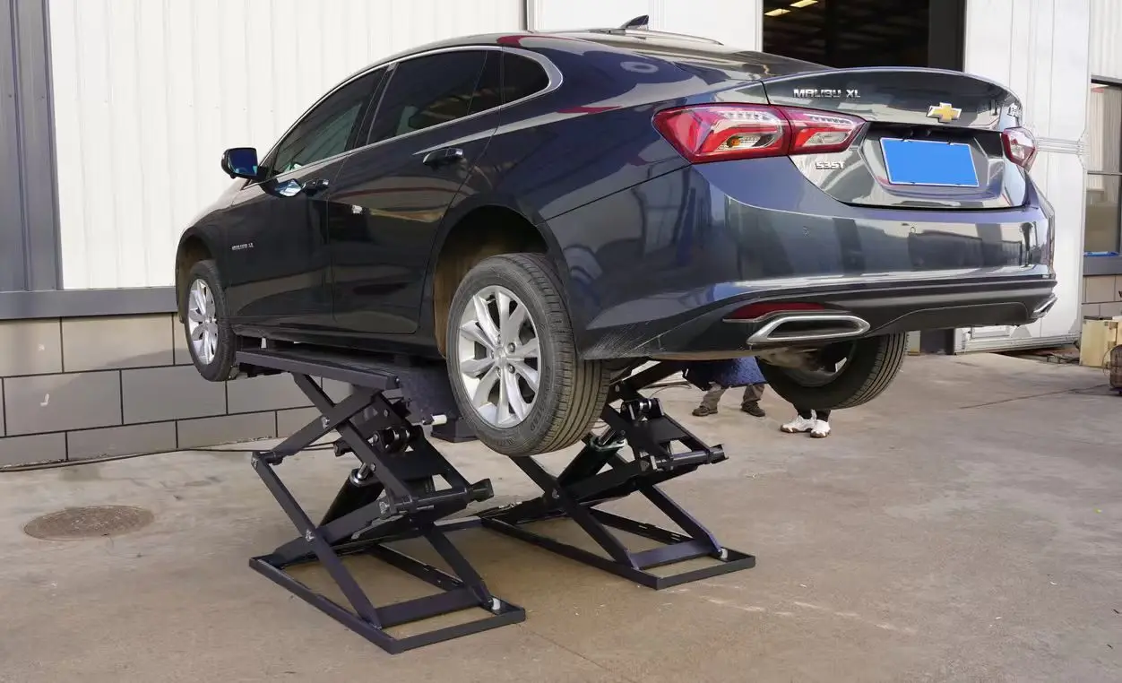 1.8M Double Scissor Inground Car Lift 3500kg CE Auto Alignment Lift