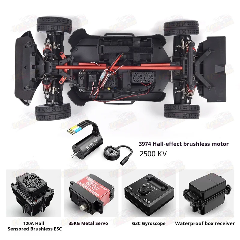 MJXRC 7303 1:7 Brushless Citroen C3 WRC RC Rally Car Professional Simulation Licensed Remote Control Model Car Toys