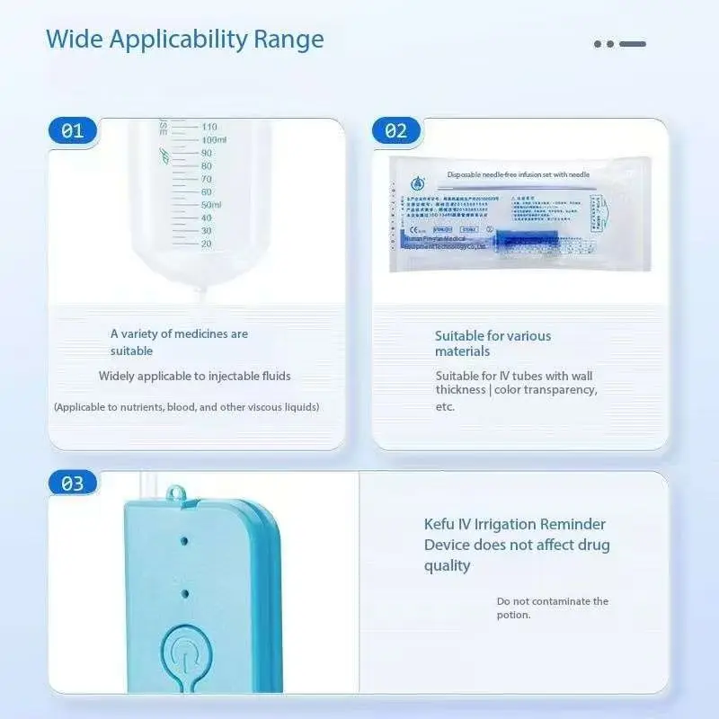 

5 шт. Автоматический USB-перезаряжаемый монитор для домашнего ухода с функцией напоминания о капельном введении и сигнализации