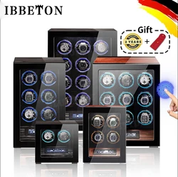 【FingerprintLock】 Automatic Watch Winder Box 2/4/6/9/12 Slot Watch Safe Box with LCD Touch Screen Watch Windes