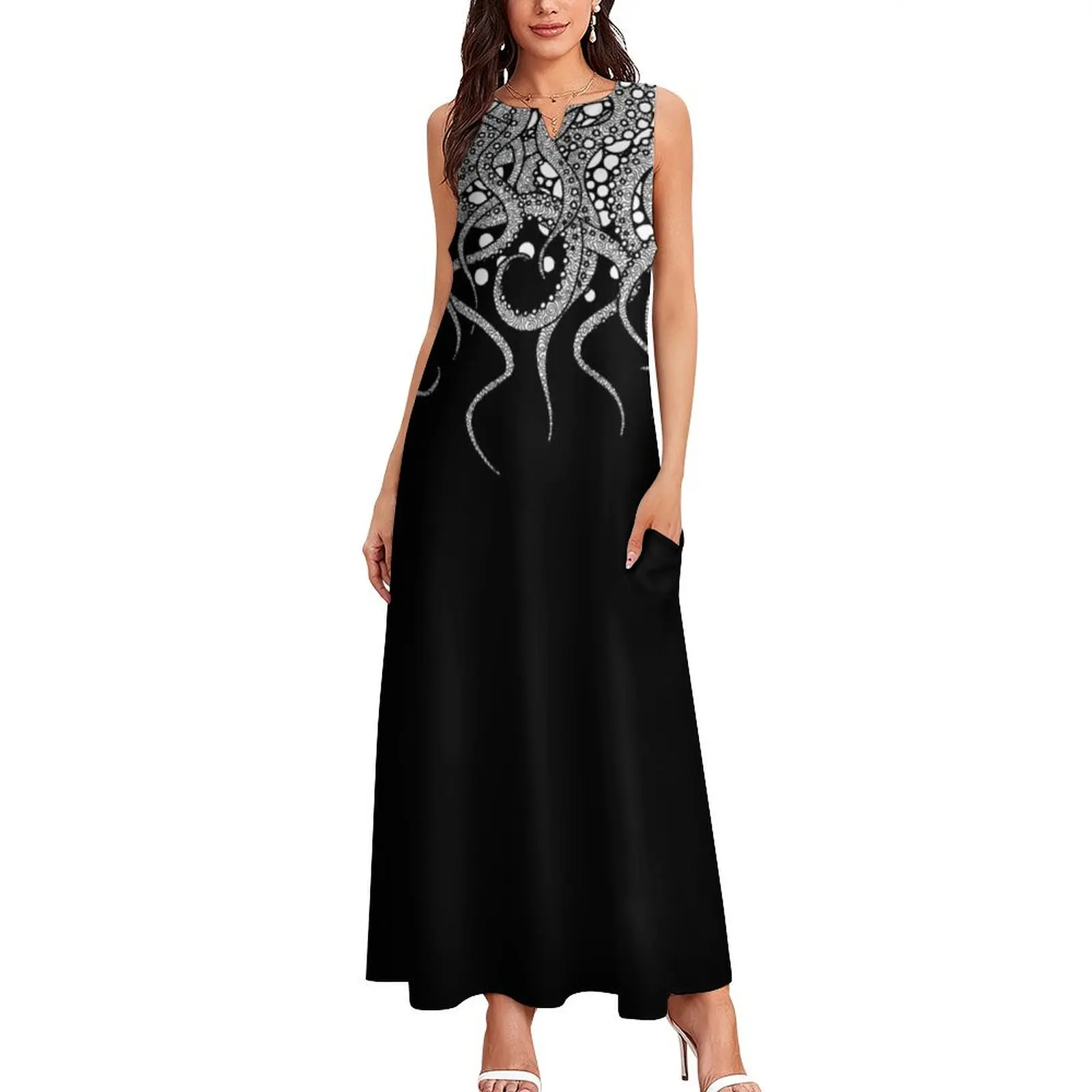 Tentacles (downward) Long Dress fairy dress Women's dress