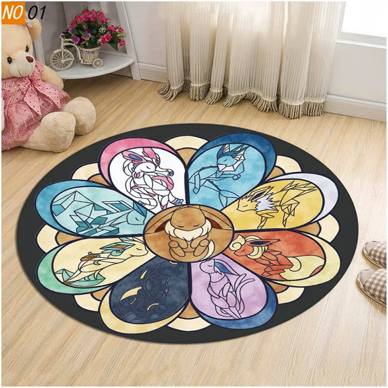 40/60Cm Eevee Pokemon Kussen Cute Anime Mewtwo Tapijt Badkamer Antislip Mat Kawaii Stoel Kussen Cadeau Voor Kinderen Kind