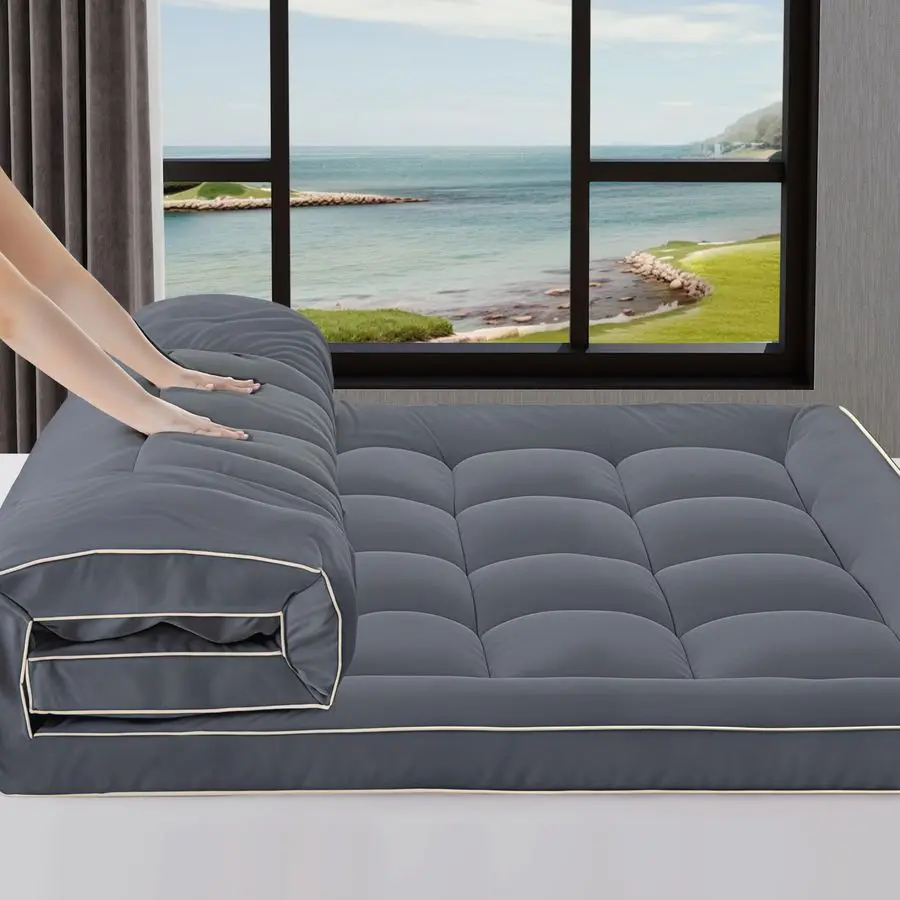 

Наматрасник Queen Size, дышащий, мягкий, пышный, поддерживающий, для облегчения боли в спине, наматрасник-подушка с наполнителем