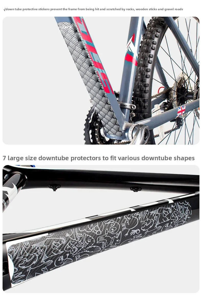 Fahrradketten-Schutzaufkleber, Schutzaufkleber für Mountainbike- und Rennradrahmen, Kettenaufkleber, Schutzaufkleber, für das Radfahren – Detail 4