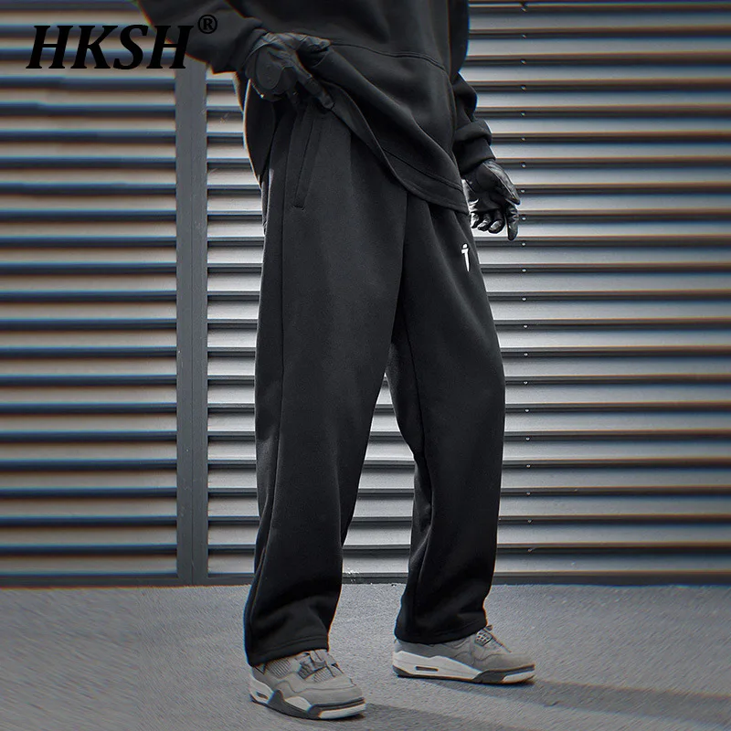 

HKSH Heavy Industry Autumn Men's Tide Dark New Sports Sweatpants Loose Casual Breathable Straight Trend Techwear Trousers HK2458