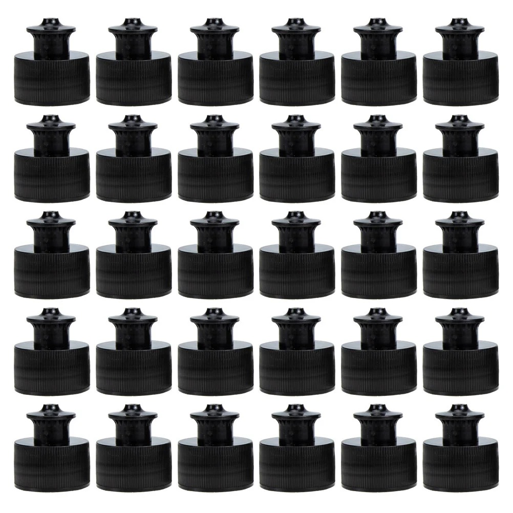 

30 Pcs Sports Water Bottle Cap Collapsible Bottles Reusable Lid Folding Caps Decor Push Pull Plastic Bulk Tops Travel for
