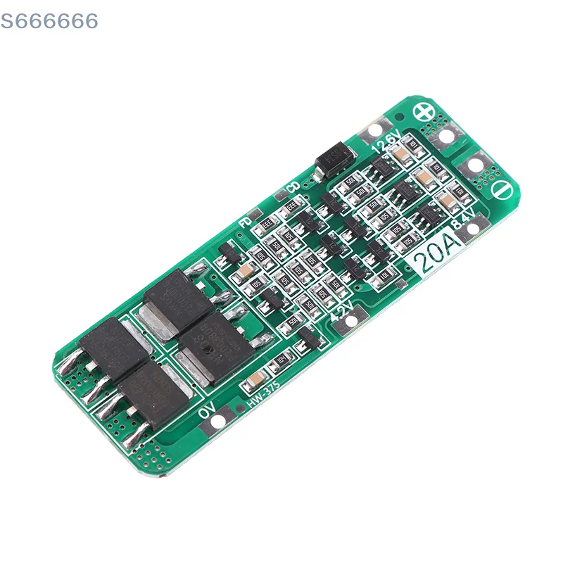 11.1V 12V 12.6V Cell 59x20x3.4MM Module 3S 20A Li-ion Lithium Battery 18650 Charger PCB BMS Protection Board