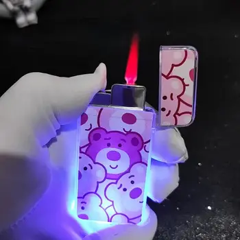 Roztomilý plynový zapalovač Hello Kitty s červeným plamenem: Zapalte srdce každé dívky, blikající zapalovače Kuromi Sanrio, romantický dárek na míru 6 nejlepší prodej zapalovač Hello Kitty - №5