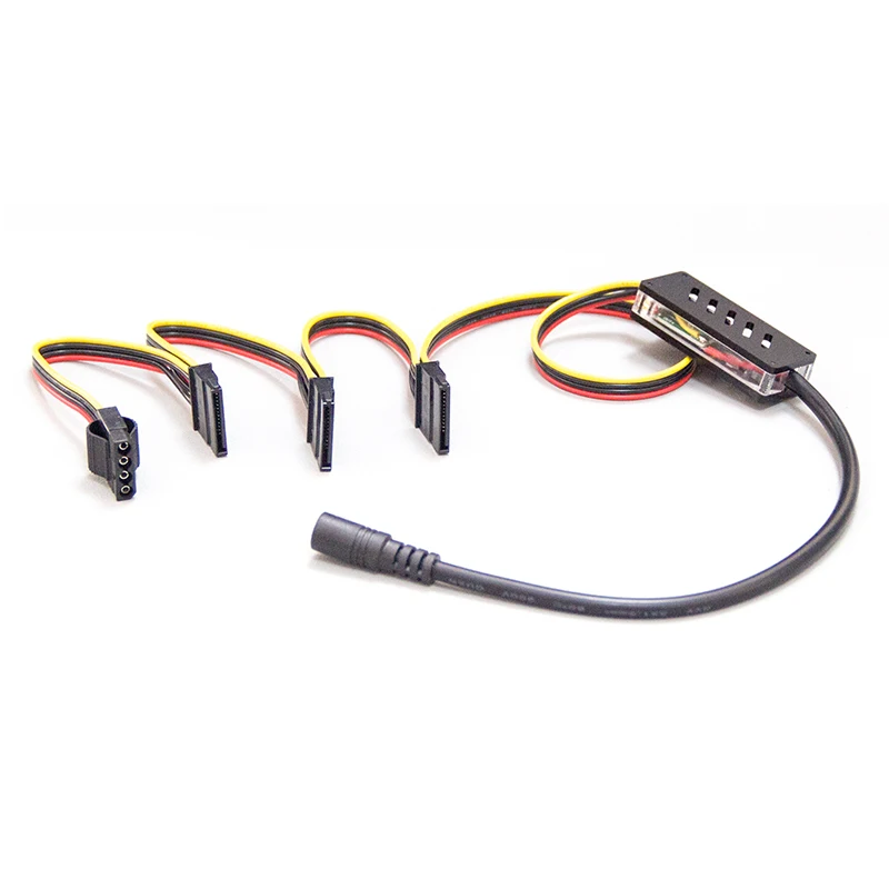 12VDC5525 to SATA IDE external power supply module cable for NAS industrial computer 12V to 5V step-down board power line