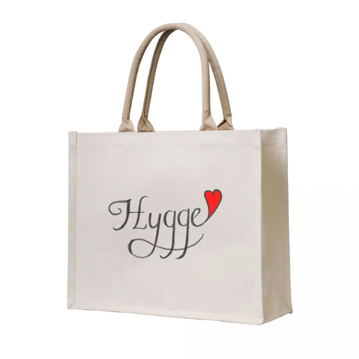

Hygge text Tote Bag custom fabric bag foldable reusable bag shopping logo