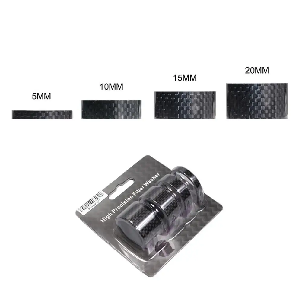 3mm/5mm/10mm/15mm/20mm Lightweight Bicycle Washer Carbon Fiber Mountain Bike Road Bike Gasket Cycling Equipment