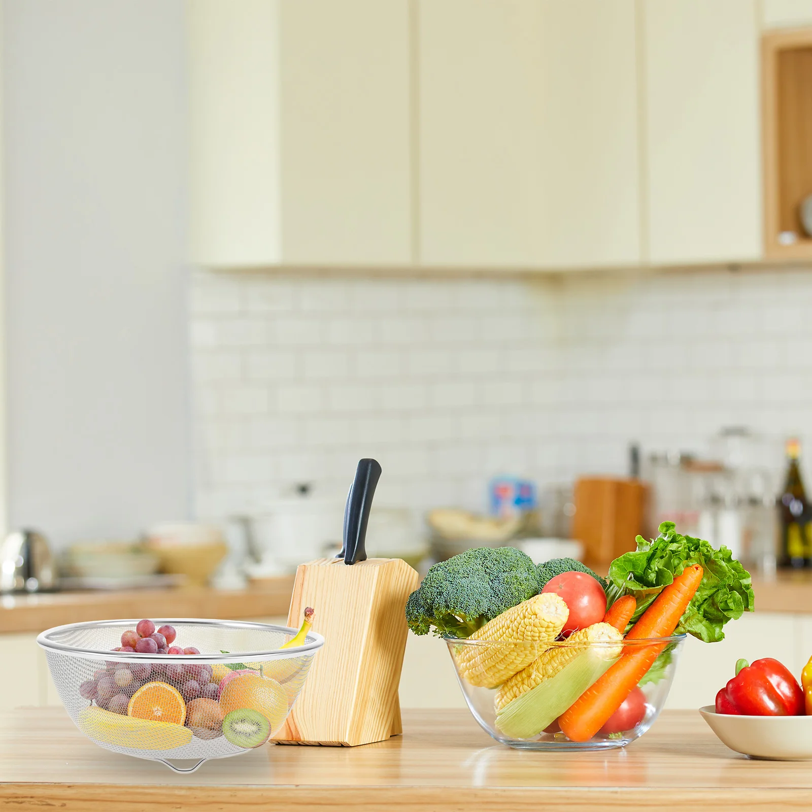 

Fine Mesh Stainless Steel Colander Multipurpose Strainer Basket for Fruits Vegetables Rice Washing Bowl Kitchen Filter Oil Mesh