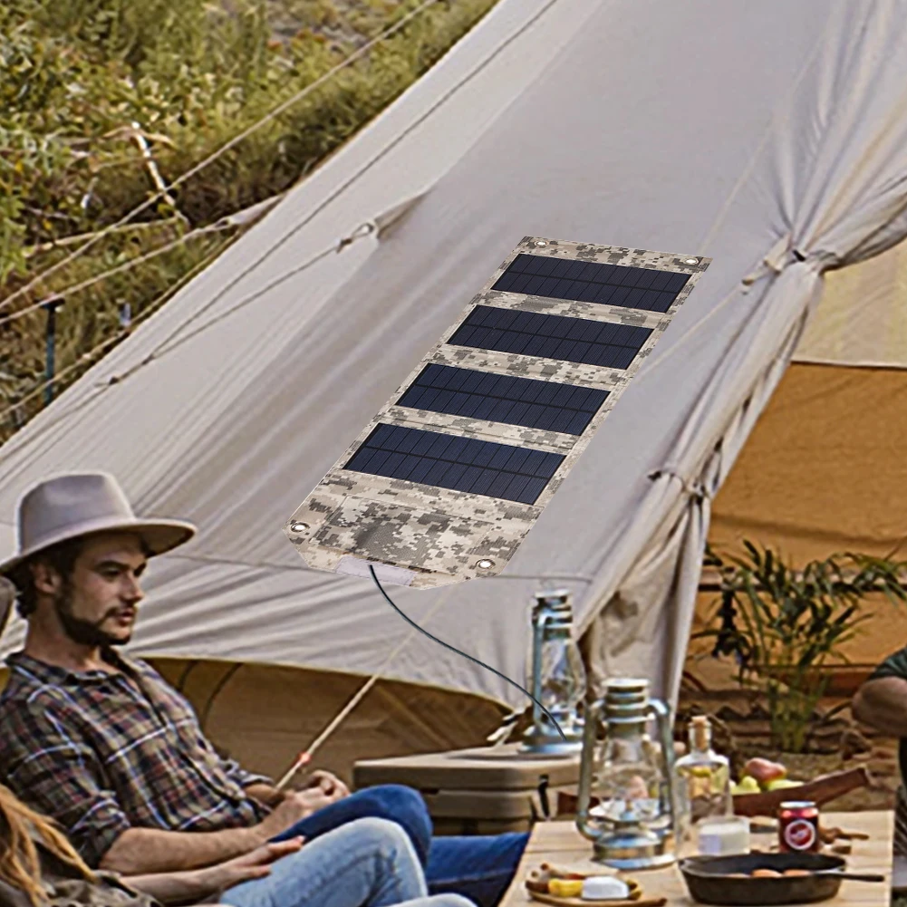 USB ポータブルバッテリー充電器高変換効率 8 ワット 5 V 折りたたみソーラーパネルハイキング旅行用折りたたみソーラーパネル