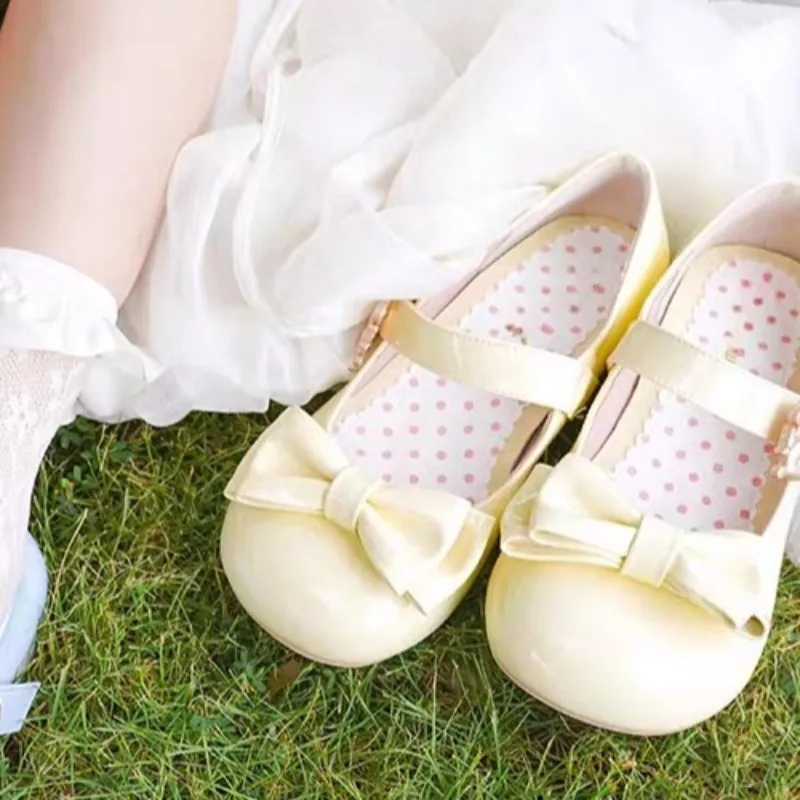 Women Shoes Sweet Cute Bow Flats Fashion Shallow Mouth Single Shoes Mary Jane Shoes Classic Round Head Lolita Shoe Zapatos Mujer image 2
