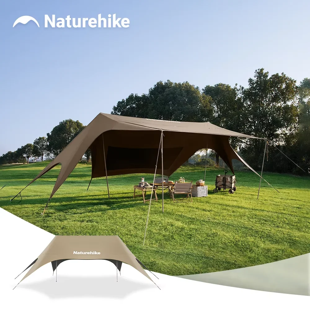 

Тент-шатер Naturehike Sky для кемпинга на открытом воздухе, на 12-18 человек, семейный, солнцезащитный, большой, с черным покрытием для защиты от солнца