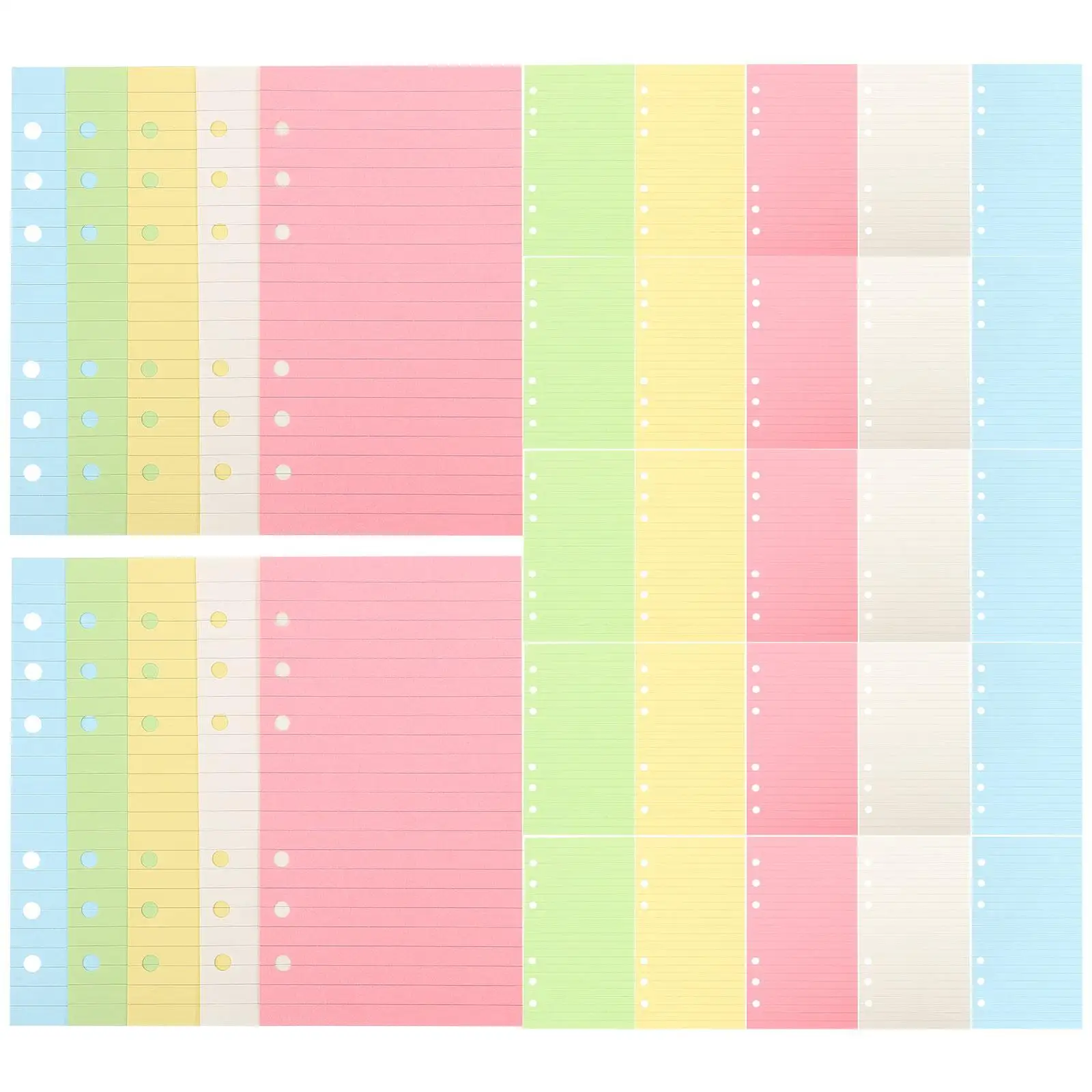 6 Gaten Losbladige Notebook Refill A6 5 Horizontale Raster Planner Inserts Notepad Vullingen Papier voor Notebook Dagboek Records