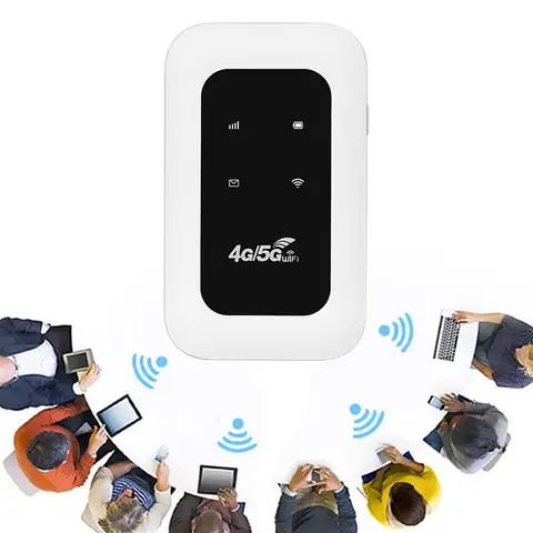 Router WIFI mobile 4G/5G Router wireless 4G LTE 150Mbps 2200mA Modem MiFi portatile Hotspot WiFi tascabile mobile con slot per scheda SIM