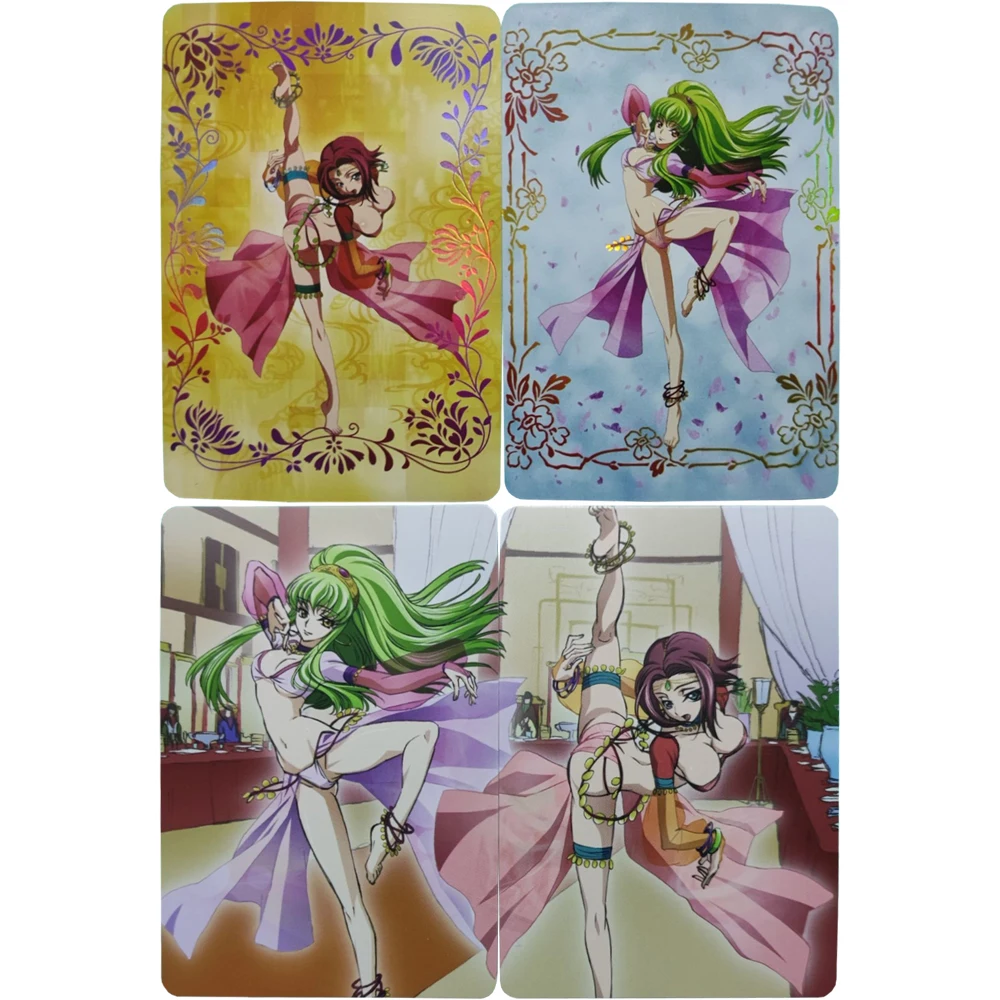 

2Pcs/set Code Geass Lelouch of the Rebellion Flash Cards ACG Sexy Kawaii dancer series Game Anime Collection Cards Gift Toys