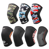 AOLIKES 1 Pair 7mm Neoprene Sports Kneepads Compression Weightlifting Pressured Crossfit Training Knee Pads Women Men New