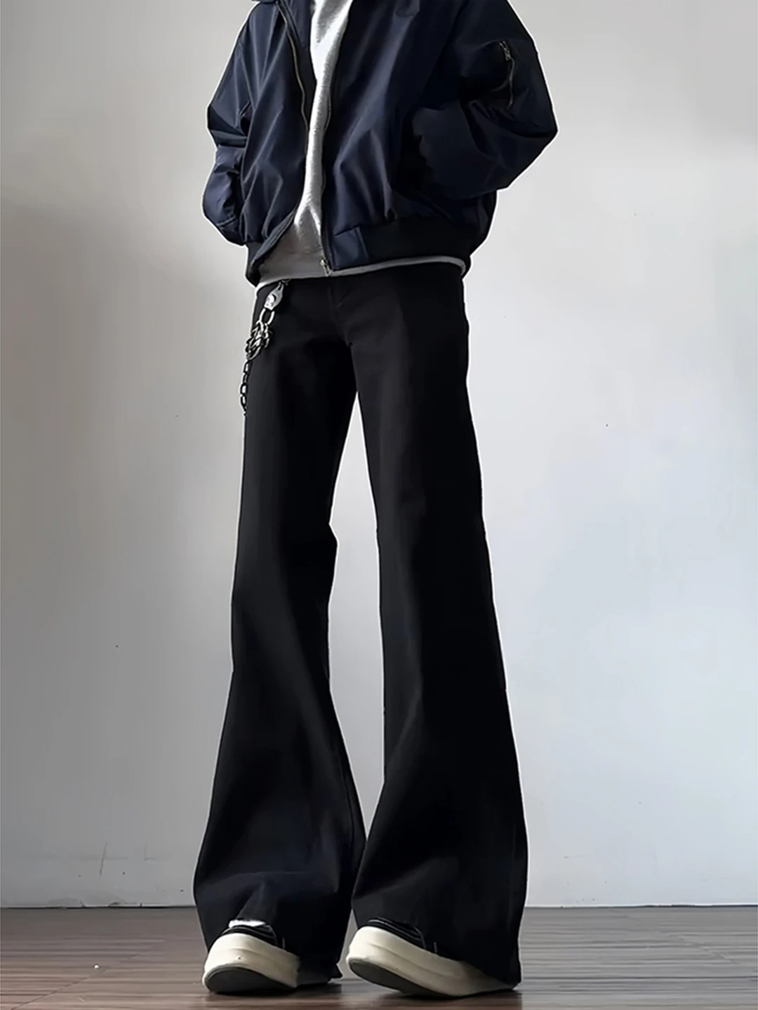 

Мужские джинсы Cleanfit Bla: зауженные, прямые, с легким клешем, в стиле High Street, осенние, повседневные, со средней посадкой, на молнии