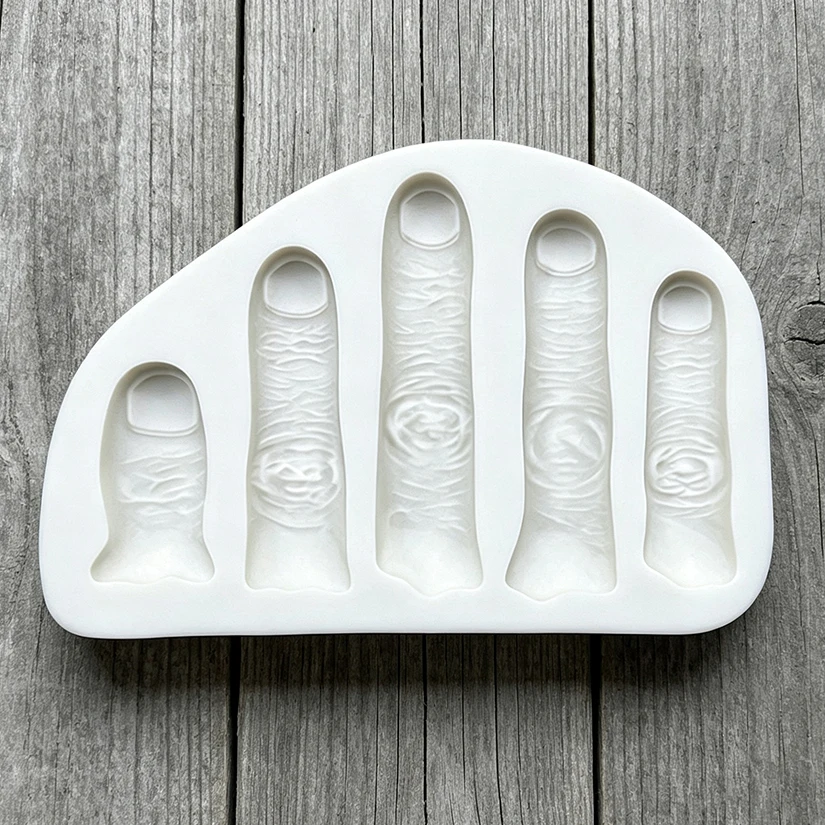 Halloween Finger-Silikonform für Zuckerguss, Harzwerkzeuge, Cupcake-Backform, Fondant-Kuchendekorationswerkzeuge – Detail 9
