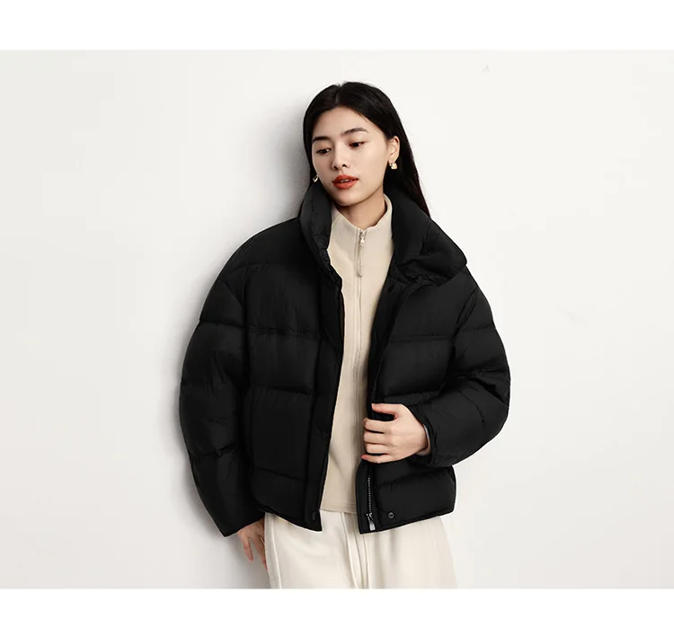 Semir Daunenjacke Damen Winter Pufferjacke mit Gänsedaunenfüllung Wasserdicht Ölabweisend Fleckenresistent 2026 Neu Stehkragen Mantel Damen – Detail 12