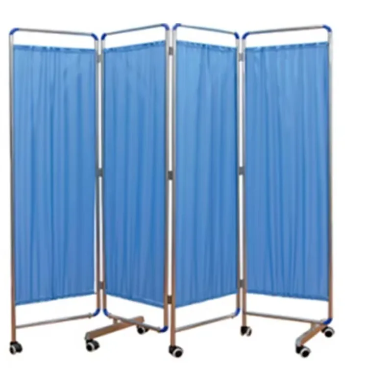 

Modern Hospital Folding Ward Curtain Screen Stainless Steel Clinic Bedside Foldable Feature