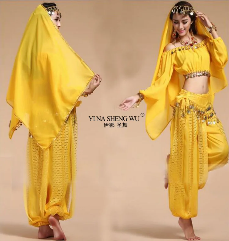 4피스 세트 신상 섹시한 오리엔탈 벨리댄스 의상 여성용 춤 연습 벨리댄스 의상 디자인