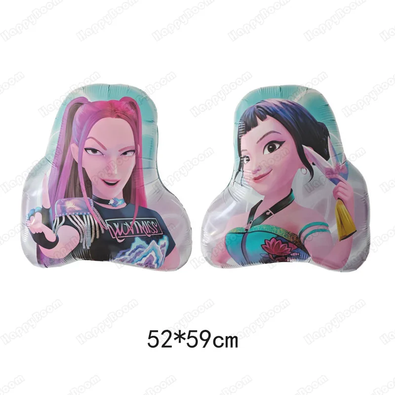 7 قطعة Kpop شيطان الصيادين عيد ميلاد بالون الديكور مجموعة الموسيقى فتاة عدد الألومنيوم بالونات الاطفال لوازم الحفلات هدية لصالح ديكور #5